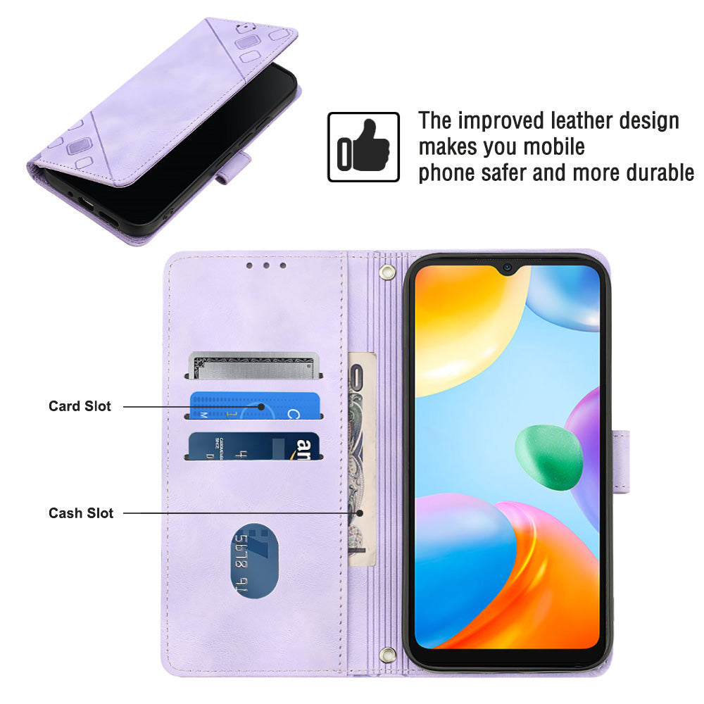 For Xiaomi Redmi 10C 4G Redmi 10 (India) 4G PT005 YB Imprinting Series-6 Cell Phone Case Stand Wallet Skin Touch Leather Phone Cover For Xiaomi Redmi 10C 4G Redmi 10 (India) 4G PT005 YB Imprinting Series-6 Cell Phone Case Stand Wallet Skin Touch Leather Phone Cover